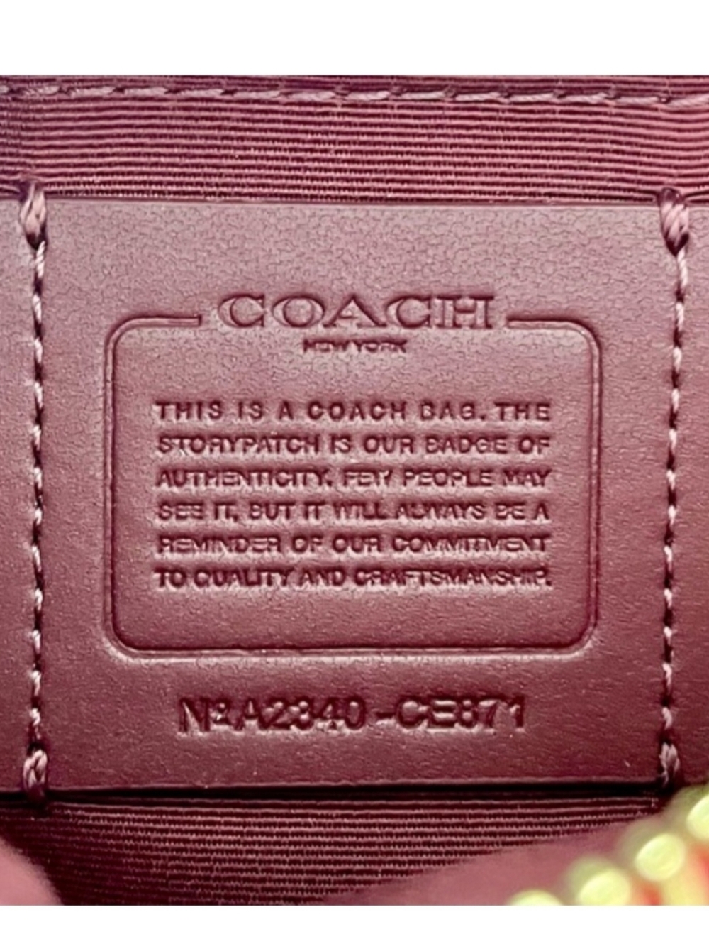 Coach Mini Rowan Crossgrain Leather File Bag - Picture 12 of 12